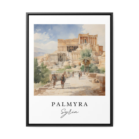 Palmyra traditional travel art - Syria, Palmyra poster, Wedding gift, Birthday present, Custom Text, Personalized Gift
