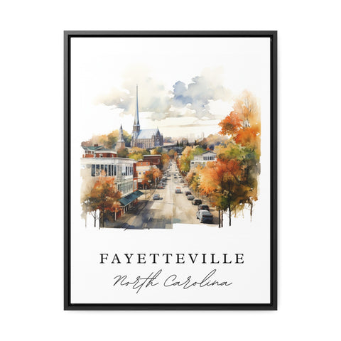 Fayetteville traditional travel art - North Carolina, Fayetteville poster, Wedding gift, Birthday present, Custom Text, Personalized Gift