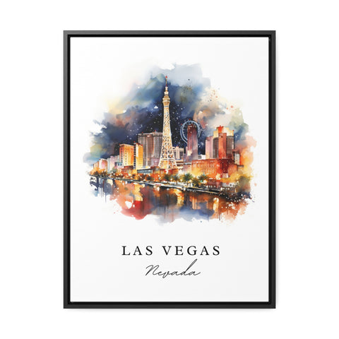 Las Vegas traditional travel art - Nevada, Vegas poster, Wedding gift, Birthday present, Custom Text, Personalized Gift