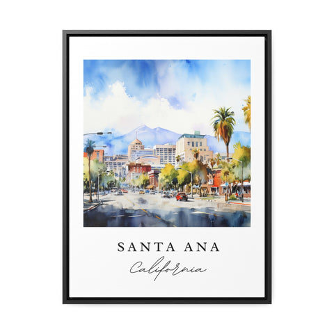 Santa Ana traditional travel art - California, Santa Ana poster, Wedding gift, Birthday present, Custom Text, Personalized Gift