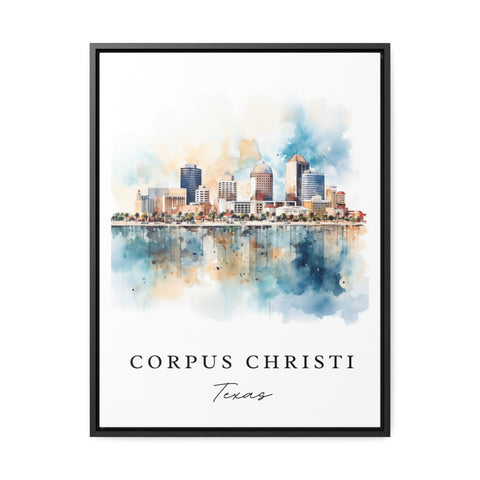 Corpus Christi traditional travel art - Texas, Corpus Christi poster, Wedding gift, Birthday present, Custom Text, Personalized Gift
