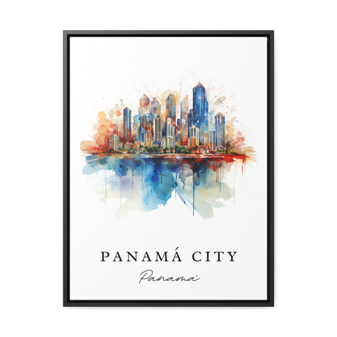 Panama City traditional travel art - Panama, Panama City poster, Wedding gift, Birthday present, Custom Text, Personalized Gift