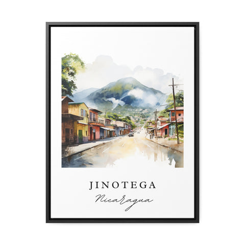 Jinotega traditional travel art - Nicaragua, Jinotega poster, Wedding gift, Birthday present, Custom Text, Personalized Gift