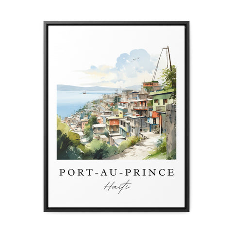 Port-au-prince traditional travel art - Haiti, Port au Prince poster, Wedding gift, Birthday present, Custom Text, Personalized Gift