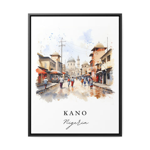 Kano traditional travel art - Nigeria, Kano poster, Wedding gift, Birthday present, Custom Text, Personalized Gift