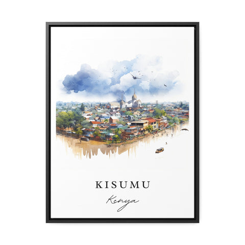 Kisumu traditional travel art - Kenya, Kisumu poster, Wedding gift, Birthday present, Custom Text, Personalized Gift