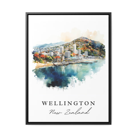 Wellington traditional travel art - New Zealand, Wellington poster, Wedding gift, Birthday present, Custom Text, Personalized Gift