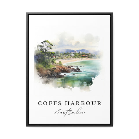 Coffs Harbour traditional travel art - Australia, Coffs Harbour poster, Wedding gift, Birthday present, Custom Text, Personalized Gift