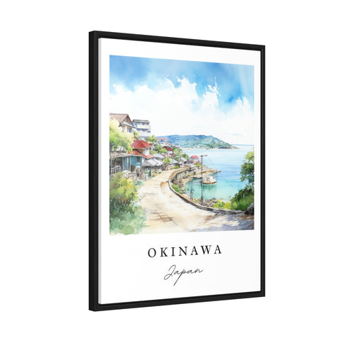 Okinawa traditional travel art - Japan, Okinawa poster, Wedding gift, Birthday present, Custom Text, Personalized Gift