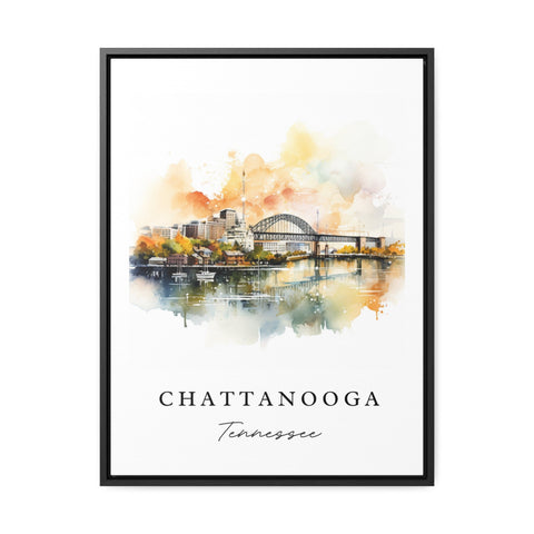 Chattanooga traditional travel art - Tennessee, Chattanooga poster, Wedding gift, Birthday present, Custom Text, Personalized Gift