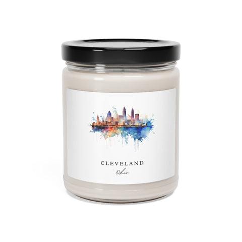 Cleveland, Ohio, Scented Soy Candle, 9oz - Several unique scent options
