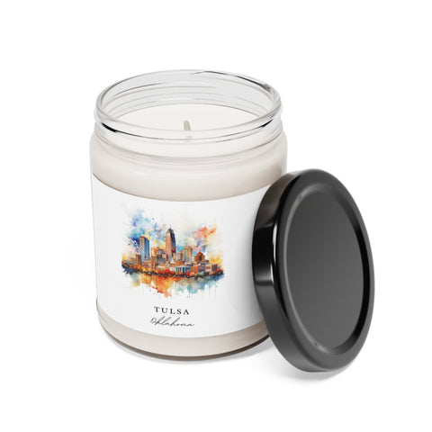 Tulsa, Oklahoma, Scented Soy Candle, 9oz - Several unique scent options