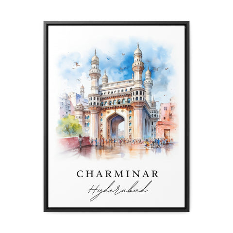 a watercolor painting of Charminar of Hyderabad