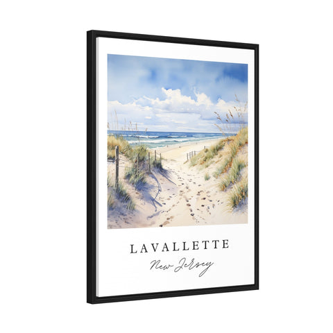 Lavallette traditional travel art - New Jersey, Lavallette poster, Wedding gift, Birthday present, Custom Text, Personalized Gift