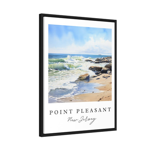 Point Pleasant traditional travel art - New Jersey, Point Pleasant poster, Wedding gift, Birthday present, Custom Text, Personalized Gift