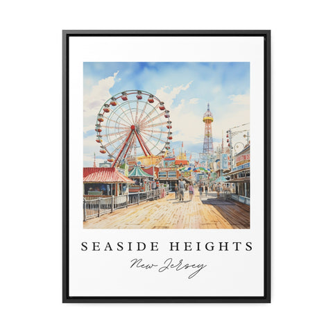 Seaside Jersey Shore traditional travel art - Seaside, Jersey Shore poster, Wedding gift, Birthday present, Custom Text, Personalized Gift