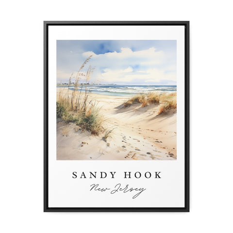 Sandy Hook traditional travel art - New Jersey, Sandy Hook print, Wedding gift, Birthday present, Custom Text, Personalized Gift