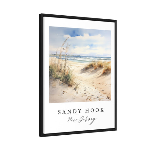Sandy Hook traditional travel art - New Jersey, Sandy Hook print, Wedding gift, Birthday present, Custom Text, Personalized Gift