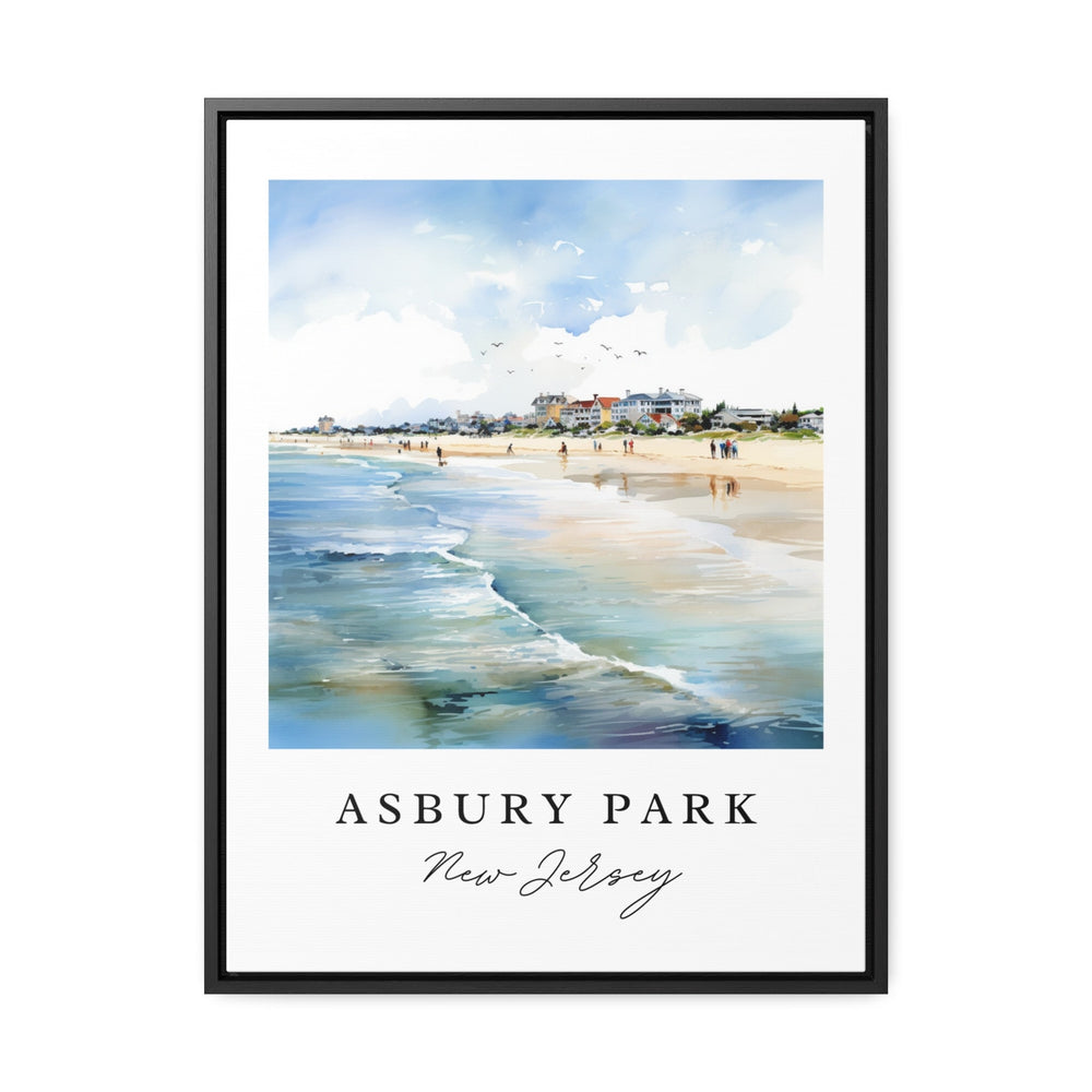 Asbury Park traditional travel art - New Jersey, Asbury Park poster, Wedding gift, Birthday present, Custom Text, Personalized Gift