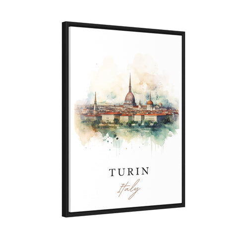 Turin traditional travel art - Italy, Turin poster print, Wedding gift, Birthday present, Custom Text, Perfect Gift
