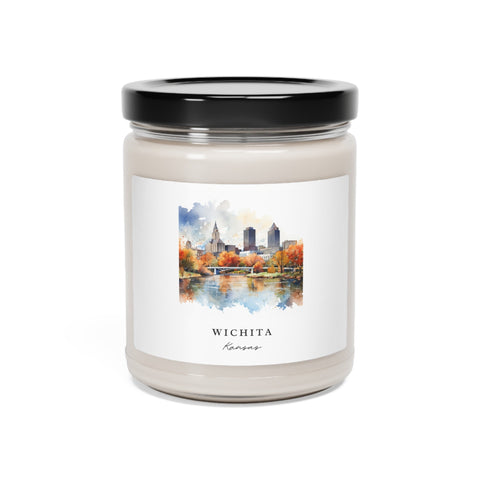 Wichita, Kansas, Scented Soy Candle, 9oz - Several unique scent options