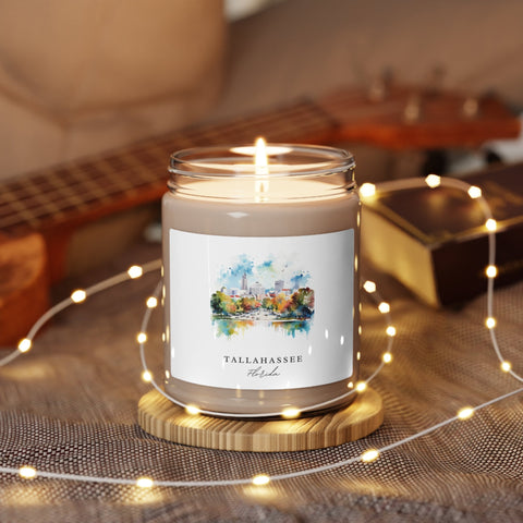 Tallahassee, Florida, Scented Soy Candle, 9oz - Several unique scent options