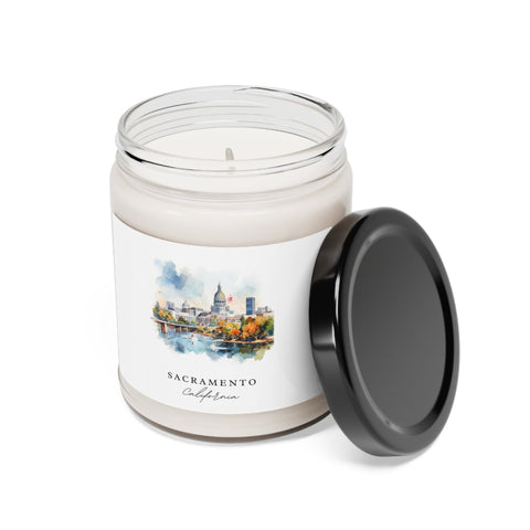 Sacramento, California, Scented Soy Candle, 9oz - Several unique scent options