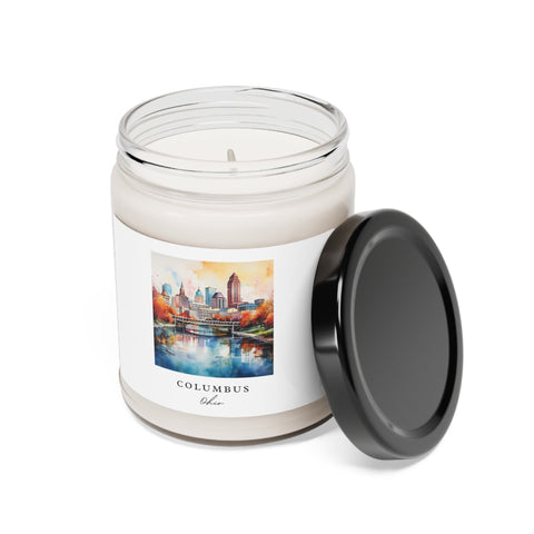 Columbus, Ohio, Scented Soy Candle, 9oz - Several unique scent options