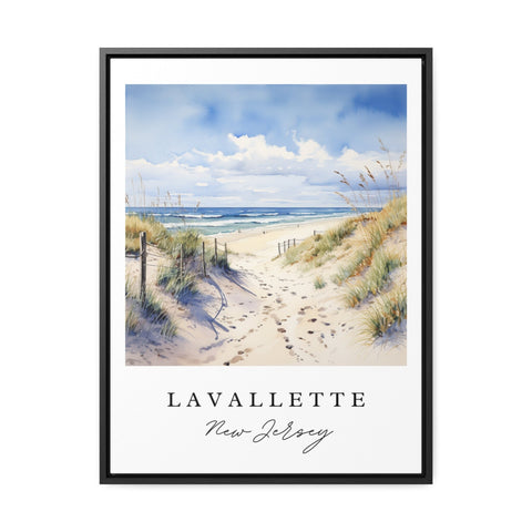 Lavallette traditional travel art - New Jersey, Lavallette poster, Wedding gift, Birthday present, Custom Text, Personalized Gift