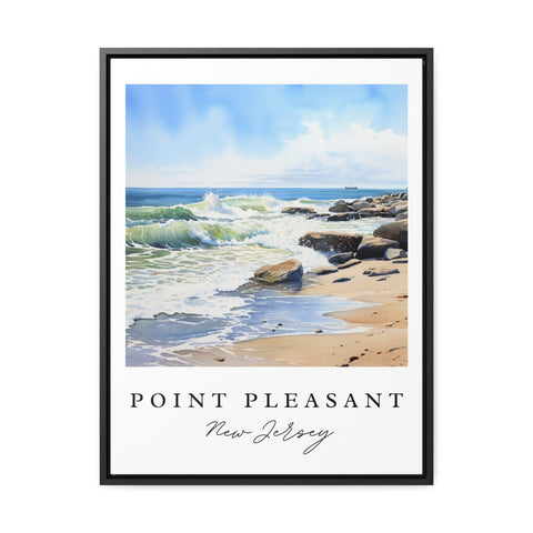 Point Pleasant traditional travel art - New Jersey, Point Pleasant poster, Wedding gift, Birthday present, Custom Text, Personalized Gift