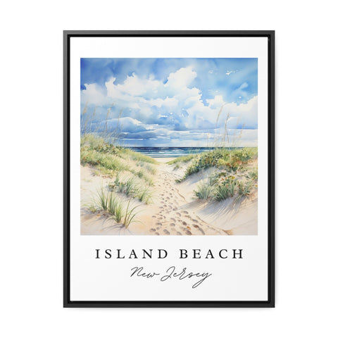 Island Beach State Park traditional travel art - New Jersey, Island Beach poster, Wedding gift, Birthday Gift, Personalization Option
