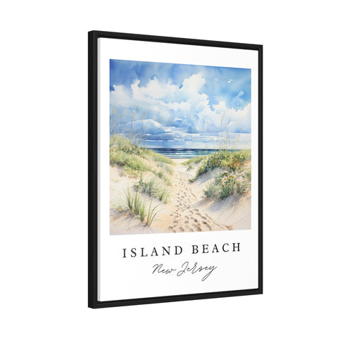 Island Beach State Park traditional travel art - New Jersey, Island Beach poster, Wedding gift, Birthday Gift, Personalization Option