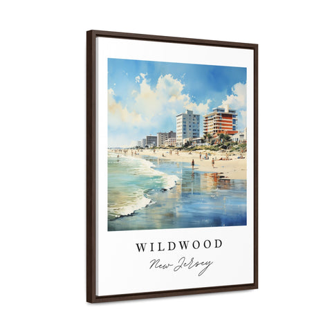 Wildwood traditional travel art - Jersey Shore, Wildwood poster, Wedding gift, Birthday present, Custom Text, Personalized Gift