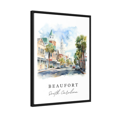 Beaufort traditional travel art - South Carolina, Beaufort poster print, Wedding gift, Birthday present, Custom Text, Perfect Gift