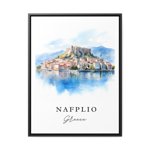 Nafplio traditional travel art - Greece, Nafplio poster print, Wedding gift, Birthday present, Custom Text, Perfect Gift