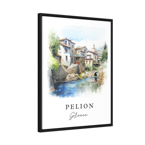 Pelion traditional travel art - Pelion, Greece poster print, Wedding gift, Birthday present, Custom Text, Perfect Gift