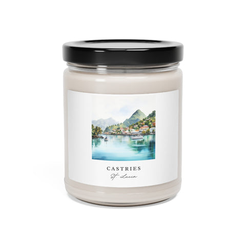 Castries, St Lucia, Scented Soy Candle, 9oz - Several unique scent options