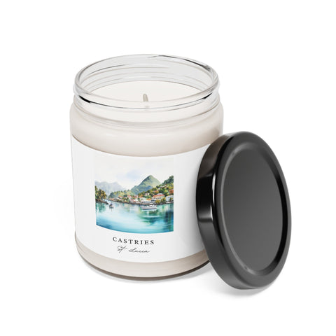 Castries, St Lucia, Scented Soy Candle, 9oz - Several unique scent options
