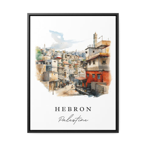 Hebron traditional travel art - Palestine, Hebron poster print, Wedding gift, Birthday present, Custom Text, Perfect Gift