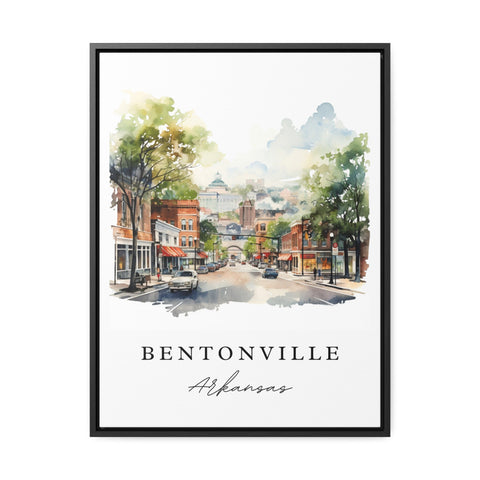 Bentonville traditional travel art - Arkansas, Bentonville poster print, Wedding gift, Birthday present, Custom Text, Perfect Gift