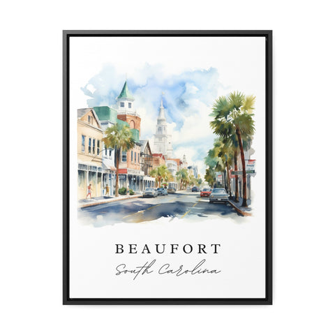 Beaufort traditional travel art - South Carolina, Beaufort poster print, Wedding gift, Birthday present, Custom Text, Perfect Gift