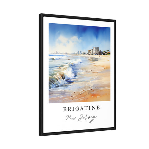 Brigatine traditional travel art - Jersey Shore, Brigatine poster print, Wedding gift, Birthday present, Custom Text, Perfect Gift
