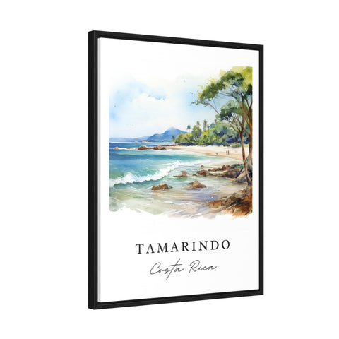 Tamarindo traditional travel art - Costa Rica, Tamarindo poster print, Wedding gift, Birthday present, Custom Text, Perfect Gift