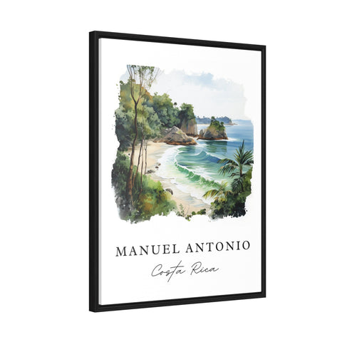 Manuel Antonio traditional travel art - Cost Rica, Manuel Antonio poster print, Wedding gift, Birthday present, Custom Text, Perfect Gift