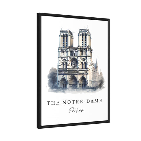 Notre-Dame Cathedral traditional art - Paris, The Notre Dame poster print, Wedding gift, Birthday present, Custom Text, Perfect Gift