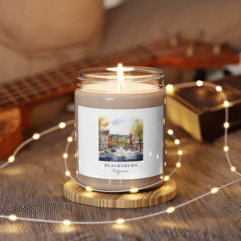 Blacksburg Virginia, Scented Soy Candle, 9oz - Several unique scent options