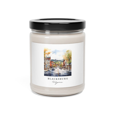 Blacksburg Virginia, Scented Soy Candle, 9oz - Several unique scent options