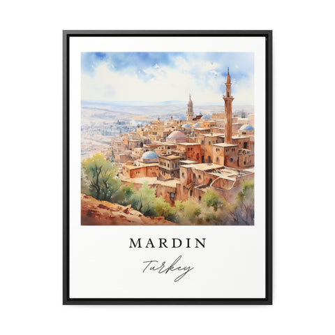Mardin wall art - Mardin Turkey poster print, Framed and Unframed Options - Wedding gift, Birthday present, Custom Text