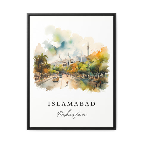 Islamabad traditional travel art - Pakistan, Islamabad poster print, Wedding gift, Birthday present, Custom Text, Perfect Gift