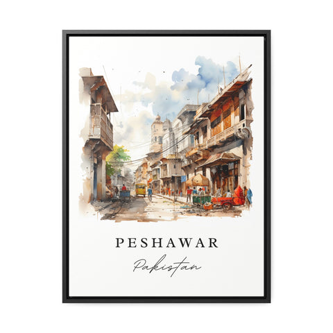 Peshawar traditional travel art - Pakistan, Peshawar poster print, Wedding gift, Birthday present, Custom Text, Perfect Gift